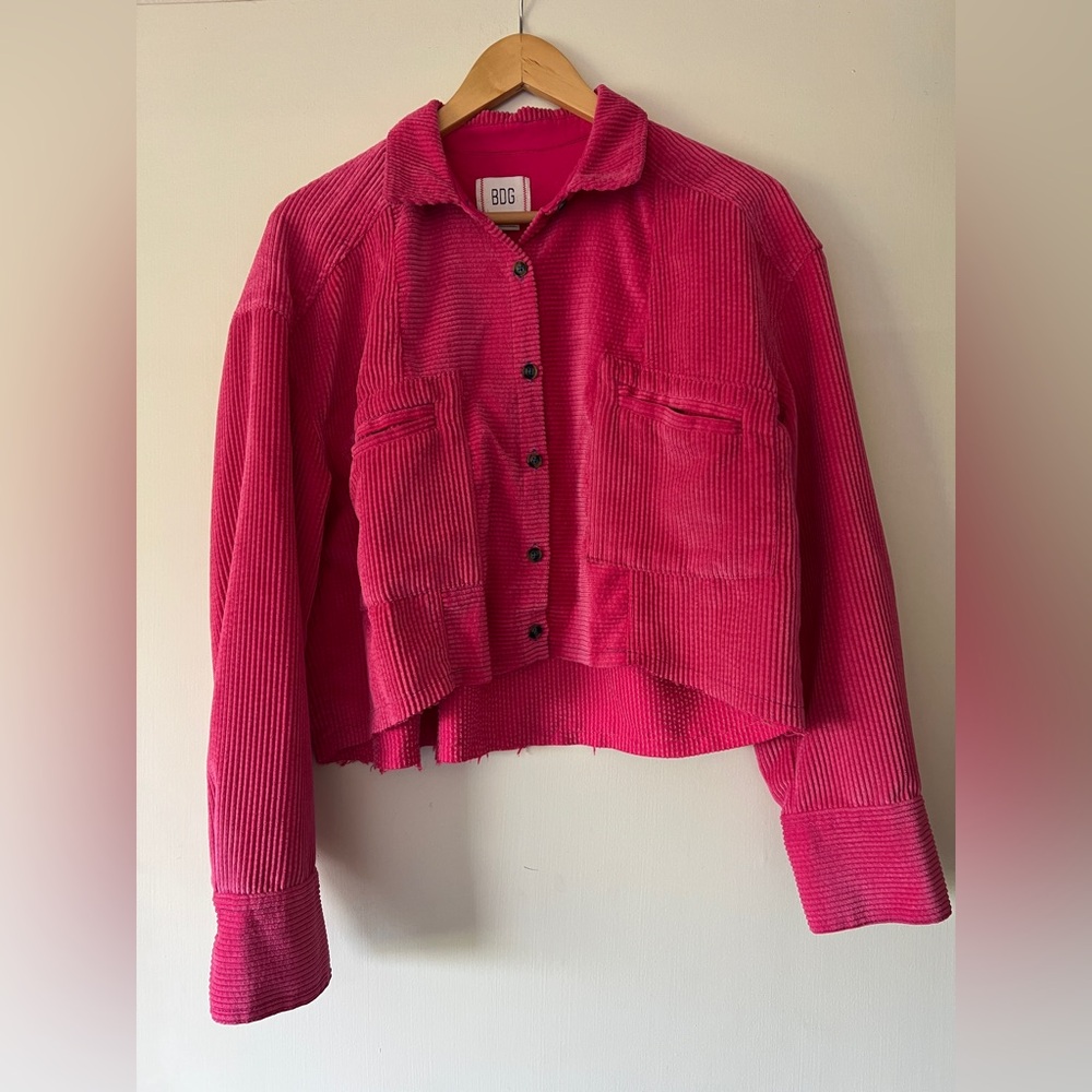 BDG Pink Utility Jacket Cropped Boxy Style